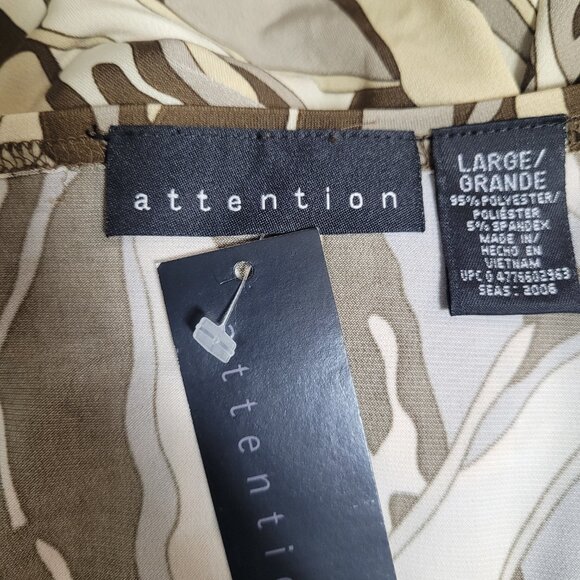 NWT Attention Faux Wrap Dress Size Large – Abstract Print Short Sleeve Stretch - Picture 8 of 10